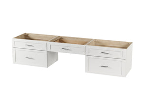 Disar 90" Floating Wall Mounted Double Bathroom Vanity With Desk Without Top