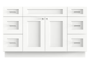 Disar 54" Single Bathroom Vanity Base Only in White