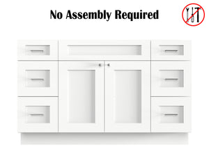 Disar 54" Single Bathroom Vanity Base Only in White