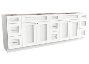 Disar 96" Double Bathroom Vanity Base