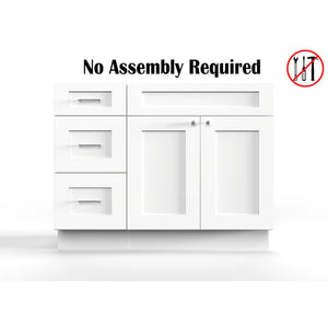 Disar 39'' Single Bathroom Vanity With Drawer Left Base Only