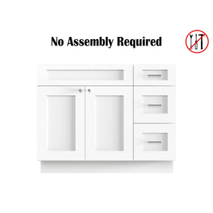 Disar 42" Single Bathroom Vanity Base Only in White